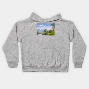 Misty Morning at How Hill Kids Hoodie